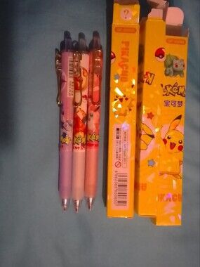 Pokemon Gel Pens - Set Of 3